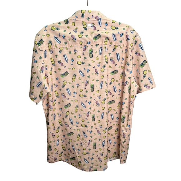 Projek Raw Button Down Mens Large Shirt Sunset Lounge Cocktail Party Vacation - Picture 3 of 6